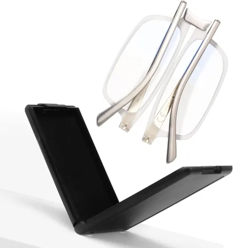 SKYOAK - Anteojos plegables evolutivos para lectura para hombres y mujeres, con bloqueo de luz azul, anti UV, antifatiga ocular, plegables, Tamaño