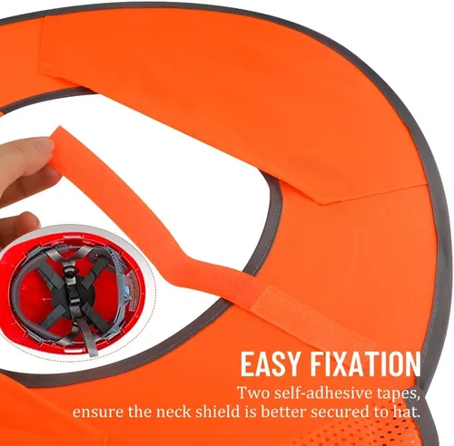 Miniatura 4 de WMYCONGCONG Protector solar de ala completa, visera de malla para el cuello, con tira reflectante para construcción al aire libre, accesorios