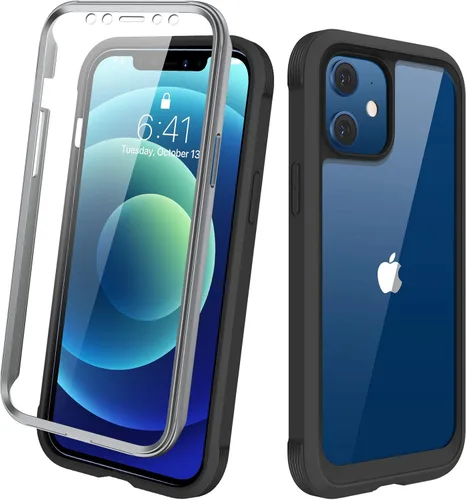 Miniatura 73 de Diaclara - Funda compatible con iPhone 11, carcasa resistente de cuerpo completo con protector de pantalla integrado sensible al tacto y Transparente
