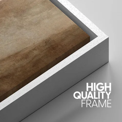 Miniatura 114 de SIGNWIN Lienzo enmarcado para pared, arte con pinceladas de flujo neutro en tonos beige abstractos, ilustraciones, arte moderno, decorativo