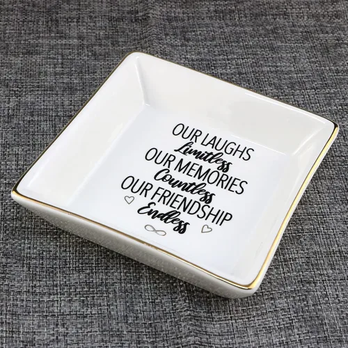 Miniatura 3 de JoycuFF Regalos de cumpleaños para mujeres, plato de baratija, soporte para anillos, regalos únicos para mejor amiga, mejor amiga, cumpleaños, día