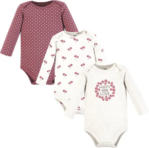 Miniatura 56 de Hudson Baby Body unisex de algodón de manga larga para bebé, leopardo rosa rojo