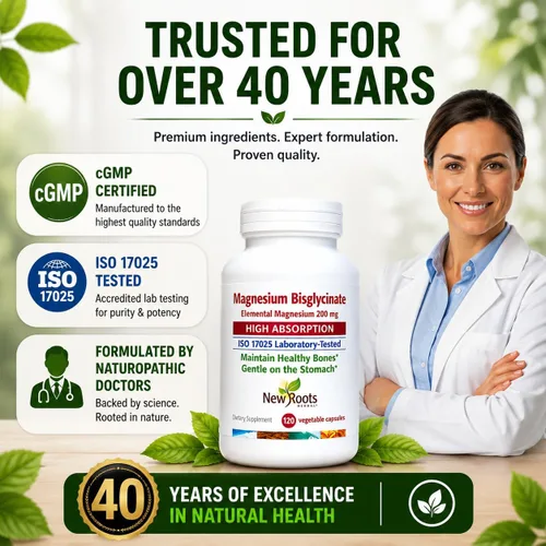 Miniatura 8 de New Roots Herbal Bisglicinato de magnesio, 120 cápsulas de suministro para 120 días, 200 mg de magnesio elemental para dormir, corazón, función