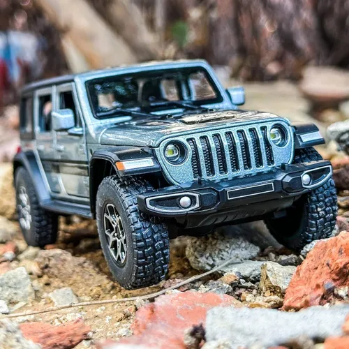 Miniatura 6 de WAKAKAC Compatible con auto de juguete Wrangler de 7 puertas 1/32 fundido a presión con sonido y luz, autos de juguete para niños de 4 a 8 años