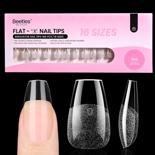 Miniatura 26 de Beetles 9 en 1 Pegamento de Gel para Uñas de Acrílico, 2 Piezas de 10ml Super Fuerte Pegamento de Uñas para Puntas de Uñas Postizas Transparentes