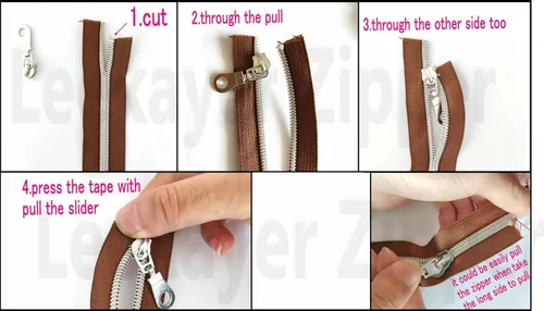 Miniatura 3 de Leekayer The Yards - Cremalleras de nailon beige #3 para coser, 10 yardas con 25 deslizadores para manualidades, bolsas de costura a medida