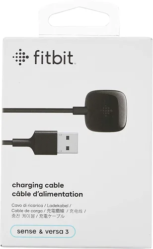 Miniatura 4 de Fitbit Smartwatch - Cable de carga para Sense 2, Sense, Versa 4 y Versa 3, producto oficial, color negro