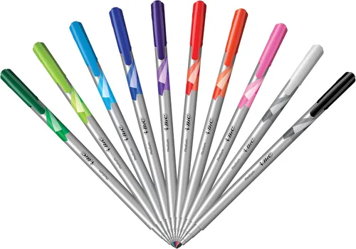 Miniatura 5 de BIC Rotuladores Intensity Fineliner de punta media (0.028 in), colores surtidos, aplicación suave, 10
