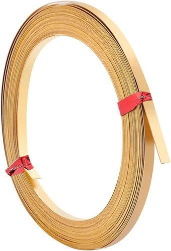 Miniatura 11 de BENECREAT Alambre de cobre plano de 39 pies, alambre de cobre plano de 0.039 in de ancho, alambre de cobre plano para revestimiento de joyas