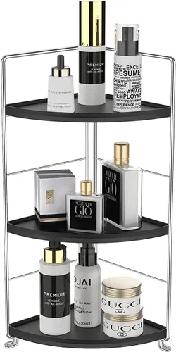 Organizador de encimera de baño de 3 niveles, bandeja de tocador, almacenamiento de cosméticos y maquillaje, estante de pie para especias de cocina,