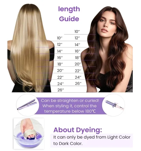 Miniatura 8 de LaaVoo I Tips - Extensiones de cabello humano real con punta en I, color marrón oscuro con balayage, extensiones de cabello humano con punta en I
