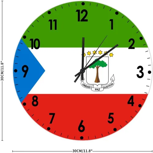 Miniatura 872 de Cheyan Reloj de pared con bandera de Canadá de 12 pulgadas, silencioso, sin tictac, de PVC, funciona con pilas, reloj redondo decorativo, regalo