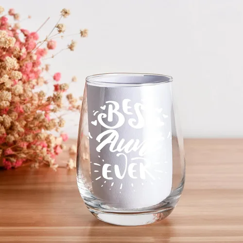 Miniatura 3 de Regalos para tía de sobrina sobrino – Best Aunt Ever Christmas, cumpleaños, Día de la Madre regalos para tía, tía nueva, copa de vino de 15 onzas