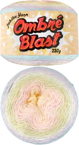 Miniatura 17 de JubileeYarn Hilo Ombré Blast - 220g/pastel Algodón Peso Bebé - Cripta de Hielo - 1 Pastel 119 Cripta de hielo