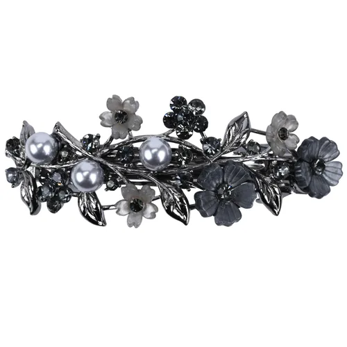 Miniatura 10 de Pasadores de pelo de perlas, pinzas de cristal para el cabello, diseño francés, para novia, diamantes de imitación, elegante soporte para cola