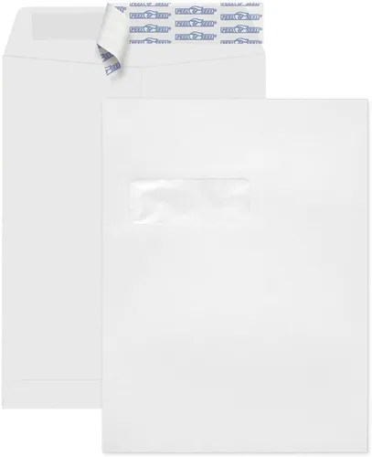 Miniatura 12 de LUXPaper Sobres de ventana de extremo abierto de 9 x 12 pulgadas, despegar y prensar, lino blanco, texto de 80 libras, 500 unidades Mantelería blanca