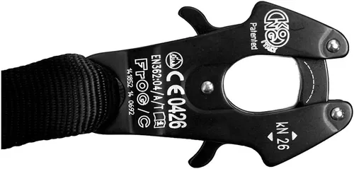 Miniatura 5 de Fusion Tactical ProGlide - Cordón elástico de 4 pies con grillete de rana Kong, 23 kN, negro, 48 pulgadas