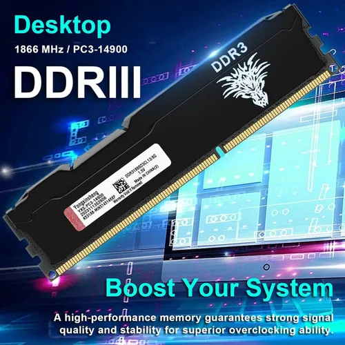 Miniatura 3 de Yongxinsheng DDR3 8GB RAM de escritorio 1866MHz PC3-14900 UDIMM no ECC sin búfer 1.5V 2Rx8 Dual Rank 240 Pin CL13 Módulo de actualización de memoria