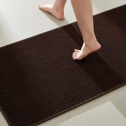 Miniatura 56 de TYUU Alfombras de Baño Antideslizantes Lavables, Tapete de Baño Súper Absorbente Delgado de Pila Baja para Secar Rápido, Alfombra de Baño Pequeña