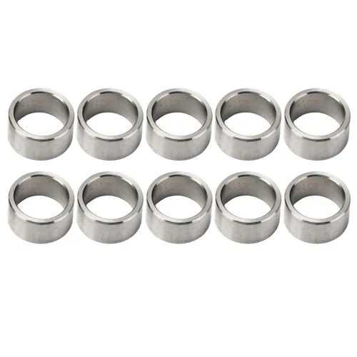 Kit espaciador de arandela de acero inoxidable – 10 piezas de 0.591 in de diámetro exterior x 0.472 in de diámetro interior (0.079 pulgadas/0.315