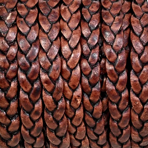 Miniatura 4 de GENIQUE Cordón de cuero trenzado plano de 0.197 in, cuerda de cuero para fabricación de joyas, tiras de cuero, ribete de cuero (16.4 ft)