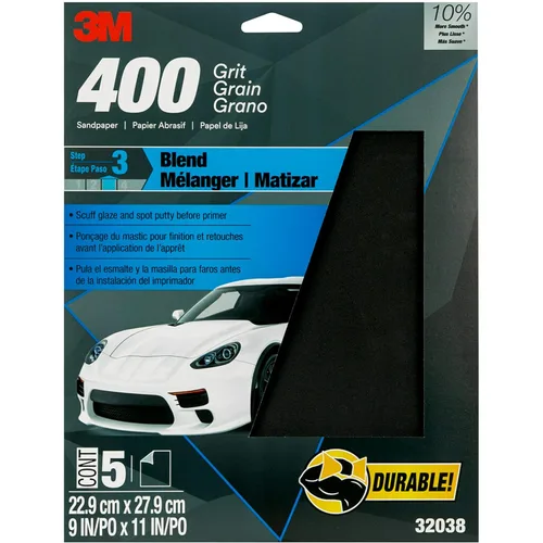 Miniatura 19 de 3M Wetordry - Papel de lija 32035, grano 800, 9 x 11 pulgadas, 5 hojas por paquete