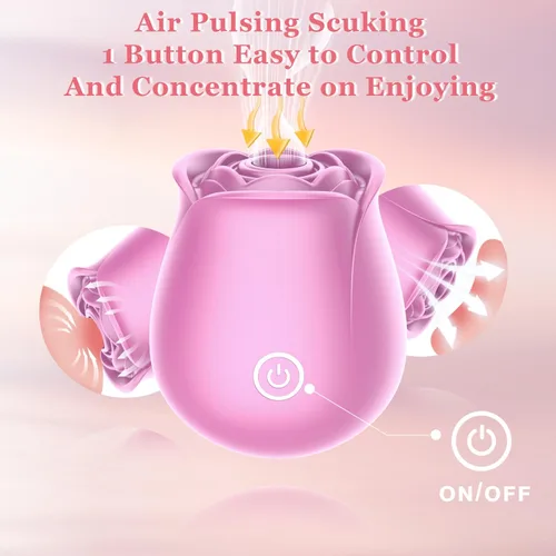 Miniatura 3 de Juguete sexual de rosa para mujeres - Razsvoe Vibrador de rosa succionador con estimulador de pezón y clítoris de 10 modos, vibrador de punto G