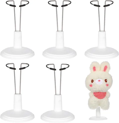 Miniatura 10 de 6 soportes de muñeca para muñeca, soporte de oso de peluche para muñeca de 5.9 in, color negro