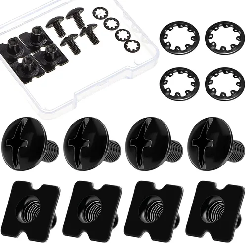 Miniatura 9 de Landhoow 4 juegos de tornillos para placa trasera de fútbol, tornillos Chicago, accesorios de placa trasera de fútbol, incluye cabeza de armadura