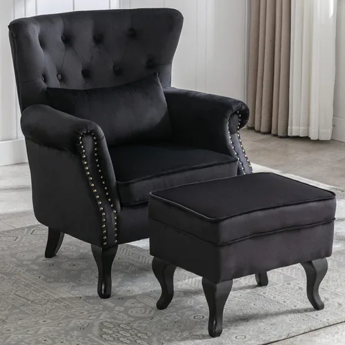 Miniatura 29 de LZAREAL Juego de 2 Sillones de Lectura Accent con Brazos para Sala de Estar, Dormitorio, Sillón de Esquina Cómodo Moderno de Mediados de Siglo, rosa