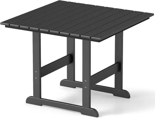 GREENVINES Mesa de comedor al aire libre | 35 pulgadas | HDPE | Muebles de patio | Mesas cuadradas conectables para 4 | Listones | Para todo tipo de
