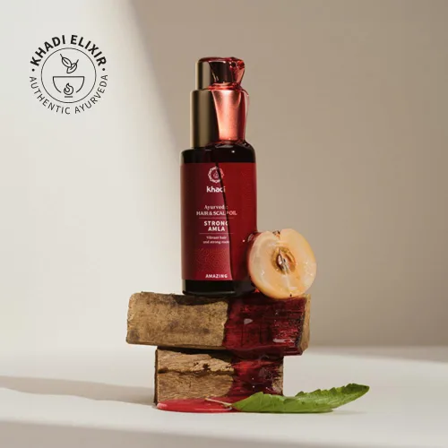 Miniatura 3 de khadi Strong AMLA - Aceite para el cabello, 100% natural, herbal, vegano, promueve el crecimiento, previene la caída del cabello y las canas