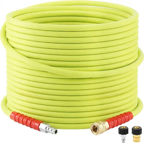 Miniatura 12 de M MINGLE Manguera de lavado a presión de 25 pies x 3/8 pulgadas - Manguera de repuesto para agua fría y caliente - Manguera de alta presión