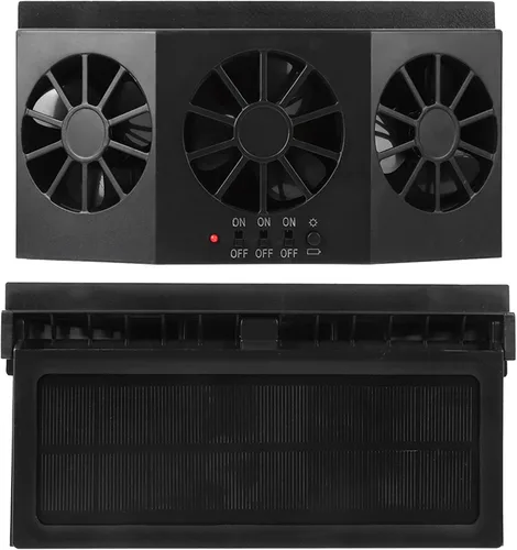 Miniatura 8 de Tiiyee Ventilador de ventilación de automóvil, enfriador portátil con energía solar, ventilador de ventana, ventilador de escape de automóvil