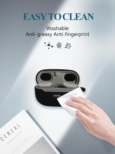 Miniatura 6 de Funda para JBL Endurance Race TWS True Wireless Sports Earbuds, WUNIAK Soft Silicone Protector, portátil, resistente a los arañazos, a los golpes