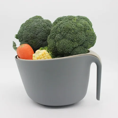 Miniatura 5 de Juego de colador y colador de cocina, 2 en 1, cesta de lavado de frutas y verduras para remojar, escurrir pasta, arroz, quinua, granos pequeños