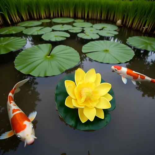 Miniatura 6 de Flor de loto de espuma flotante amarilla con adornos de almohadilla de lirios de agua, flores de loto falsas para pecera, acuario, hogar, jardín