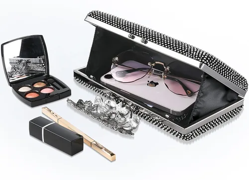 Miniatura 5 de Bolsos de noche brillantes para fiesta, para invitados de boda, monederos formales