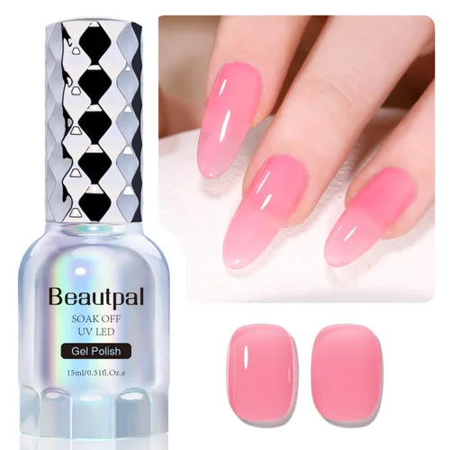 Miniatura 9 de BEAUTPAL - Esmalte de uñas de gel blanco lechoso de 0.5 onzas líquidas, esmalte de gel semipermanente UV LED, arte de uñas, salón de manicura