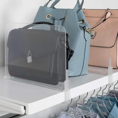 Miniatura 6 de J&V TEXTILES Divisor y separador de estante de armario de acrílico, ideal para almacenamiento y organización en dormitorios, baños, estantes