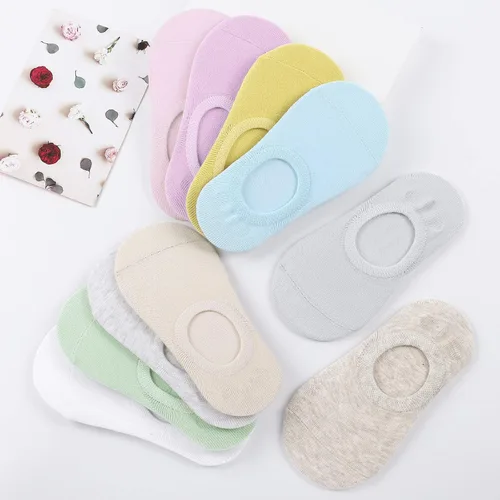 Miniatura 25 de Witwot 10 pares de calcetines invisibles para niños y niñas, antideslizantes, de corte bajo, calcetines tobilleros