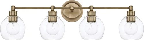 Miniatura 48 de Capital Lighting 621111PN-426 - Lámpara de pared de cristal transparente de mediados de siglo, 1 luz de 100 vatios, 10 pulgadas de alto x 6 pulgadas