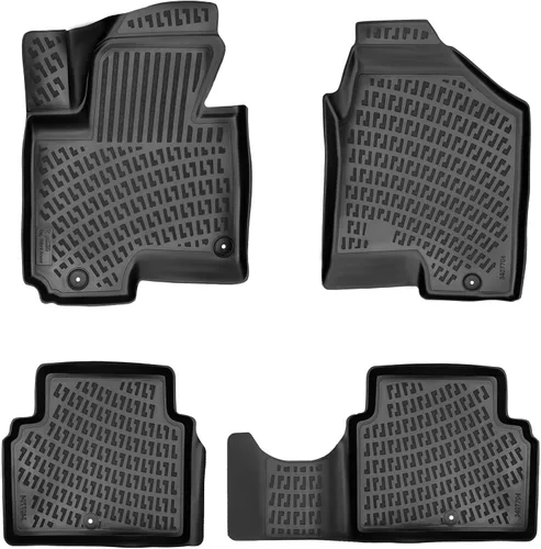 Miniatura 8 de RizLiner Alfombrillas de goma 3D para automóvil Kia K4 2025-2026, medidas con láser, para todo tipo de clima, resistentes, impermeables, sin olor