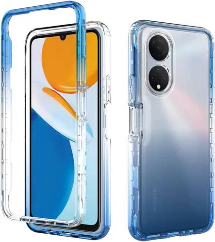 Miniatura 9 de Compatible con Honor X7, delgada TPU+PC híbrida a prueba de golpes transparente cubierta trasera cubierta de cuerpo completo transparente delgada