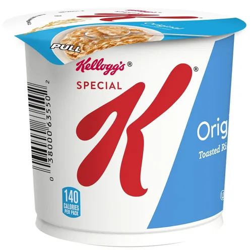 Miniatura 10 de Kellogg's Special K, Cereal de desayuno en taza, original, tamaño a granel, 12 unidades (paquete de 2, bandejas de 7.5 onzas)