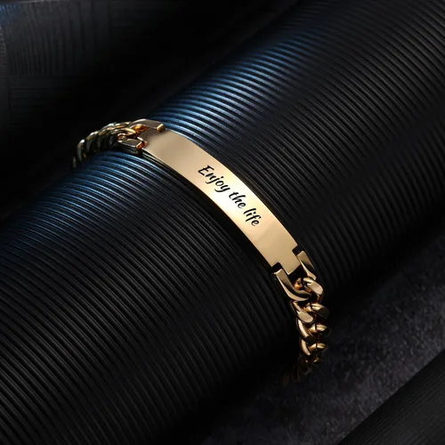 Miniatura 4 de OTXIXTO Pulseras personalizadas con nombre para hombresmujeres, pulseras a juego personalizadas para parejas, pulseras de acero inoxidable grabadas