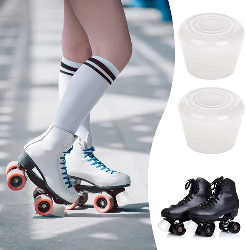Miniatura 2 de 2 tapones para patinar y patinar con freno con eje de tornillo con tuercas, mini llave, tapones de freno de doble fila para patinaje