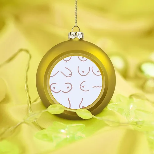 Miniatura 6 de Boobs Funny Shatterproof Matte Christmas Balls for Tree Wreath Home Decor 1PCS