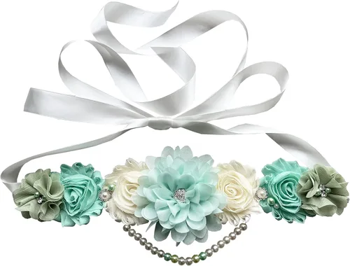 Miniatura 12 de Faja de maternidad de perlas únicas para revelación de género de baby shower