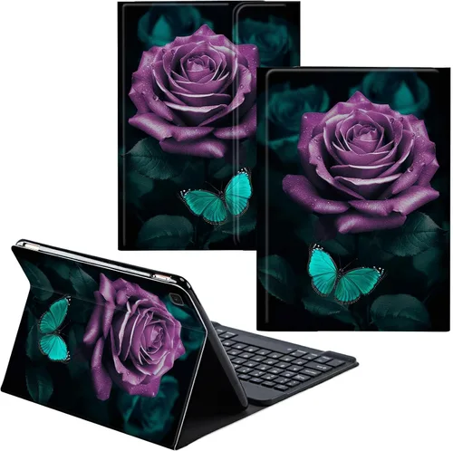 Miniatura 24 de Funda para Samsung Galaxy Tab S6 Lite 2022/2020 Teclado Inalámbrico Desmontable y Cubierta De Soporte De Cuero PU Funda Protectora Para Samsung